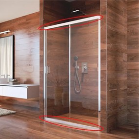 MSO Trade a.s. Mereo, Vodiaci profil horný a spodný pre CK804xxK, 100cm, chróm ALU, MER-CKND294K1