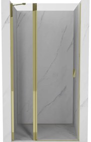 Mexen MIST, 1-krídlové sprchové dvere (1d+1s) 100x200 cm, 6mm číre sklo, zlatý profil, 8A4-100-000-50-00