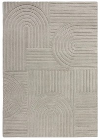 Sivý vlnený koberec Flair Rugs Zen Garden, 120 x 170 cm