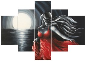 Gario Ručne maľovaný obraz Útek do minulosti - 5 dielny Rozmery: 100 x 70 cm