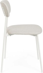 Biela čalúnená jedálenská stolička Inka – Yes Everyday