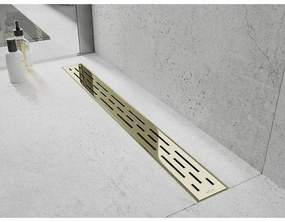 Mexen Flat M01 nerezový sprchový žľab 80 cm, zlatá, 1520080-15