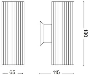 Ideal Lux - Vonkajšie nástenné svietidlo BASE 2xGU10/28W/230V IP44 biela