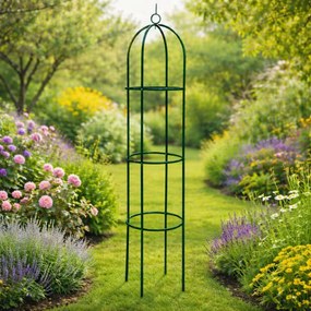 Záhradný obelisk pre kvety BestBerg BBFA-1010 / 190 × 40 cm / zelená