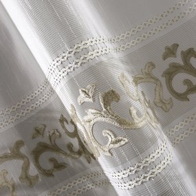 ZÁCLONA NA KRÚŽKOCH ANNE 140X270 CM VZOROVANÁ