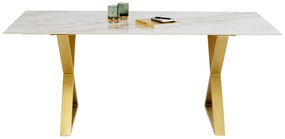 Eternity II jedálenský stôl bielo-zlatý 180x90 cm