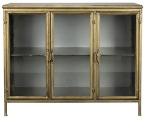 Kovová vitrína v zlatej farbe 100x80x38, 5 cm Gertlush – Dutchbone