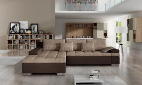 Rohová sedačka Kanton, Dostupné poťahy: ekokoža Soft 066 + Lawa 02, Strana: ľavá