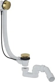Vaňový automat 52 mm DN40/DN50 SAT Aurum 40 cm, zlatý lesklý, plast SATAVA60G