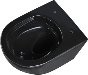 BPS-koupelny Závesná WC misa so SoftClose sedadlom HYD-4770, čierna