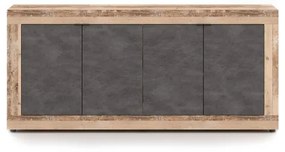 Komoda RUNEA svetlohnedá/antracit