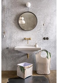 Béžový úložný box z mikrovlákna Butter Kings Abstract Dark, 32 l