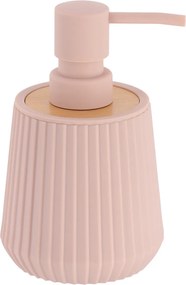 Dávkovač mydla Roza, ružová/s drevenými prvkami, 250 ml