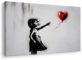 Obraz dievča a lietajúce srdce