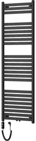 Mexen Uran, elektrické vykurovacie teleso 1800x600 mm + vykurovacia tyč 900 W, čierna, W105-1800-600-2900-70