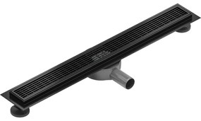Mexen Flat 360°, nerezový sprchový žľab vzor M33 50 cm, čierna matná, 1733050-40