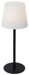 Stolná lampa čierna nabíjateľná vrátane LED a stmievača IP54 - Jude