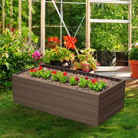 Prosperplast Vyvýšený záhon WOODY 149x75,6x25cm, hnedá