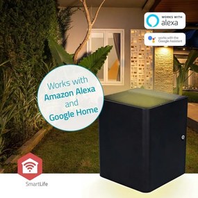 Nedis ZBLOW10RGBW - LED RGBW stmievateľné vonkajšie svietidlo LED/12W/230V IP65 Wi-Fi Tuya čierne