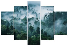 Obraz - Les v hmle (150x105 cm)