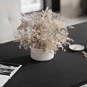 Rozkladací jedálenský stôl MASON čierna matná Rozmer stola: rozmer 140cm