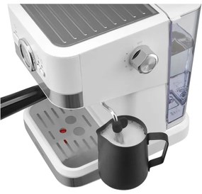 Sencor pákový espresso kávovar 1050W/230V biely/matný chróm