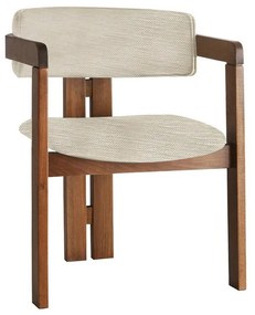 Jedálenská stolička CO Light Grey and Walnut