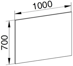 Mereo Mereo, Zrkadlo 1000x700x20 mm, MER-CN694