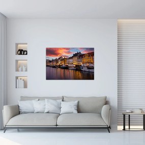 Obraz - Nyhavn, Kodaň (90x60 cm)