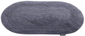 Kúpeľňový koberček Javo Cotton antracitový ovál