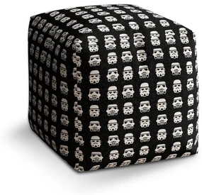 Sablio Taburet Cube Star Wars Stormtrooper Pattern: 40x40x40 cm