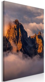 Artgeist Obraz - Mountains in the Clouds (1 Part) Vertical Veľkosť: 40x60, Verzia: Na talianskom plátne