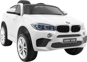 Ramiz Detské elektrické autíčko BMW X6M, biele SUV + diaľkové ovládanie
