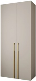 Šatníková skriňa 110 cm Carmela 40-3 (kašmír + zlatá). Akcia -20%. Vlastná spoľahlivá doprava až k Vám domov. 1126596
