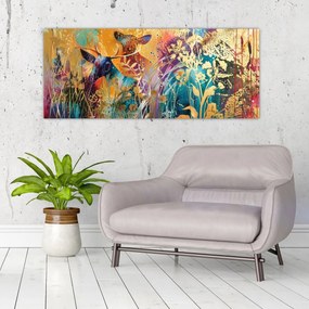 Obraz - Abstraktná maľba prírody (120x50 cm)