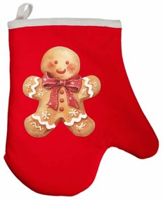Vianočná kuchynská rukavica Ginger EMI, červená