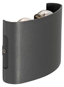 Vonkajšia nástenná lampa tmavosivá vrátane LED 4-svetlo IP54 - Silly