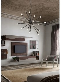 Redo 01-2934 - Závesný luster STELLAR na lanku 12xE14/25W/230V čierny