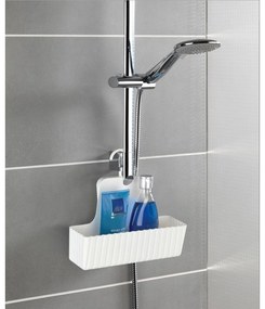 Biela závesná kúpeľňová polička Minas - Allstar