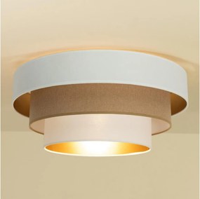 Stropné svietidlo WENTA 1xE27/60W/230V priemer 50 cm biela/hnedá