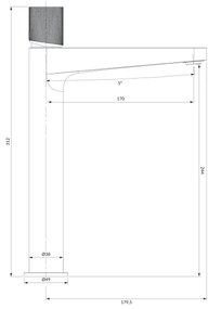 OMNIRES CT8012GLB - Umývadlová batéria CONTOUR 31,2 cm leštená zlatá