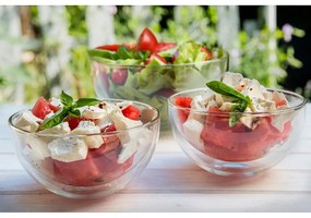 Sklenená dvojstenná servírovacia misa Vialli Design Double, 500 ml