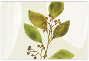 Obraz - Akvarelová vetvička N⁰1 (90x60 cm)