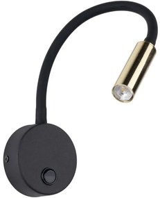 LED Nástenná lampa LAGOS 1xG9/3W/230V čierna/zlatá