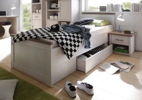 Postel Luca 90x200 cm, bielená pínia