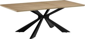 XXXLutz JEDÁLENSKÝ STÔL, čierna, farba duba, 160-210/90/76 cm P & B - Stoly - 001467006701