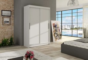 Posuvná šatníková skriňa FLORIA I - čierna mat