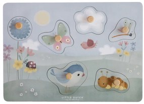 Hmatové vkladacie puzzle Kvety a motýle