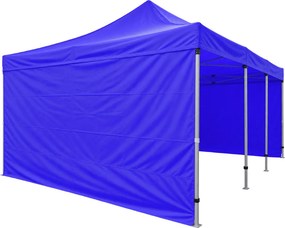Rozkladací stan 6x4m - hliníkový hexagon, Modrá