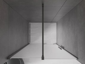 Mexen Velar, posuvné sprchové dvere do otvoru 110 cm, 8mm sklo námraza, brúsený grafit, 871-110-000-31-95